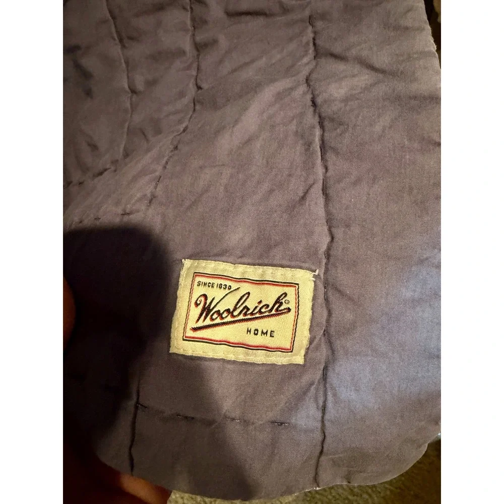 Woolrich Home Log Cabin Patchwork Quilt Brown Plaid Rustic Cabin Throw Sham Set